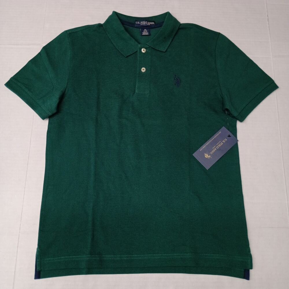 U.S. Polo Assn. Boys Embroidered Polo Shirt XL (14-16) Green
